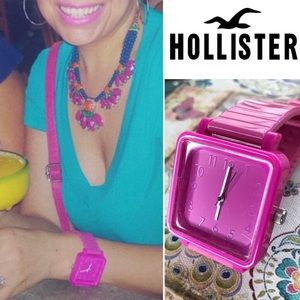 HOLLISTER Square Pink Watch Adjustable 8”